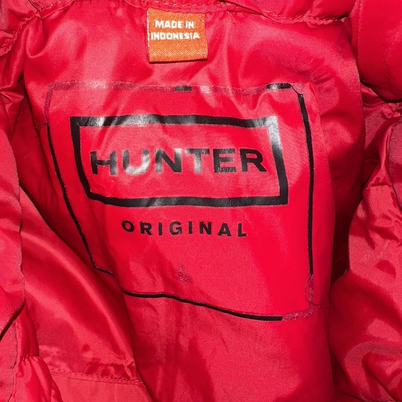 Hunter Puffer Vest Womens L Red Quilted Packable Lightweight Nylon Outdoor Layer - Picture 7 of 12